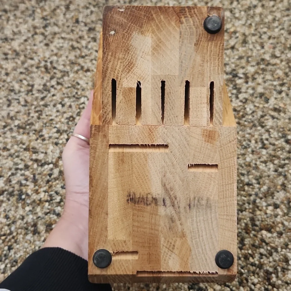 Cutco Wooden Knife Block